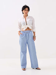 Blue Oxford Pull-on Pants
